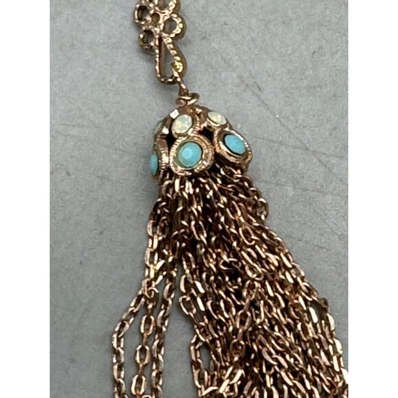 Mariana dangle drop earrings turquoise handmade crystal E-1013/1 1205 READ NEW - Picture 4 of 8